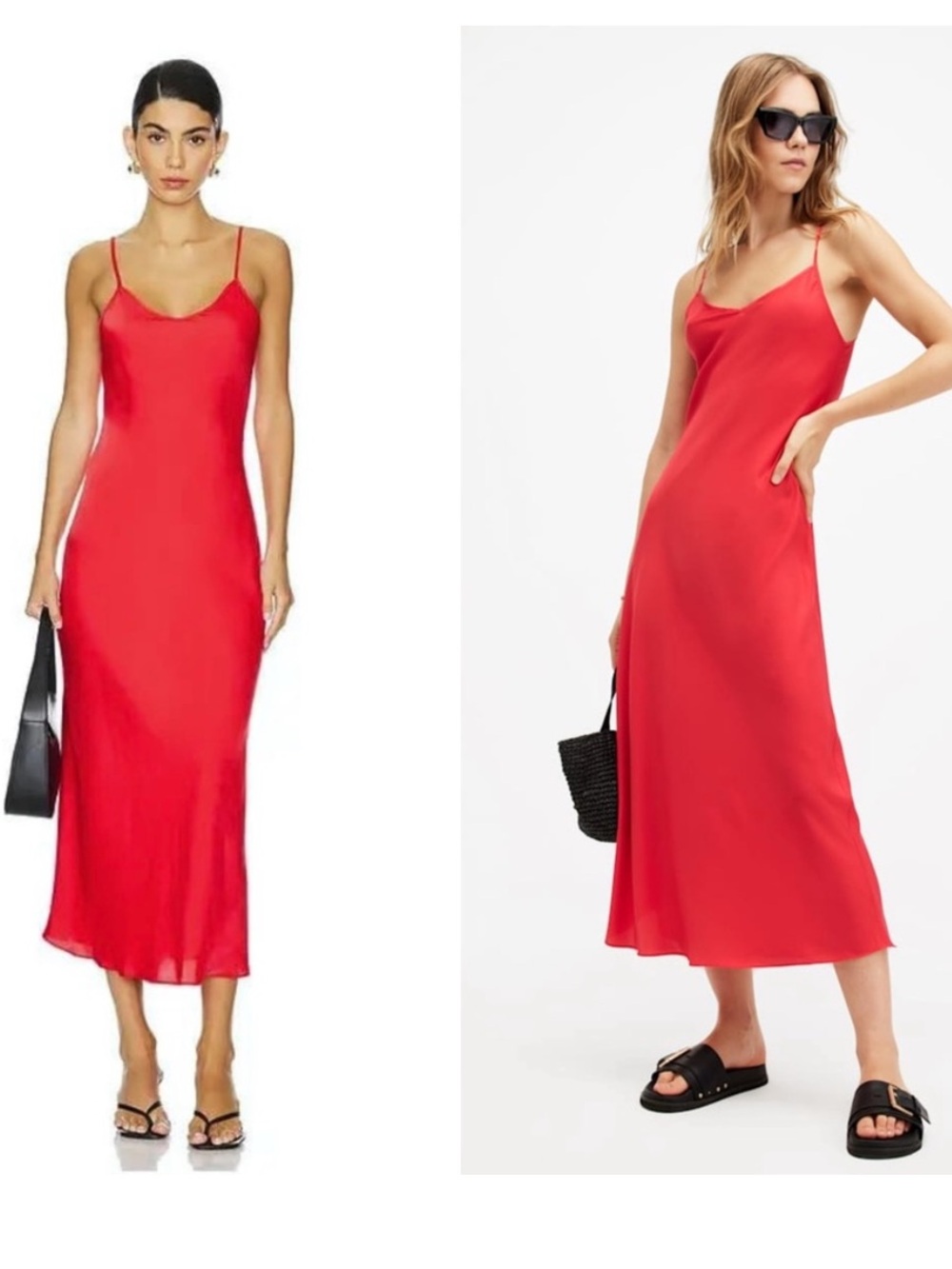 NWT ALLSAINTS Red Bryony Midi
Slip Dress